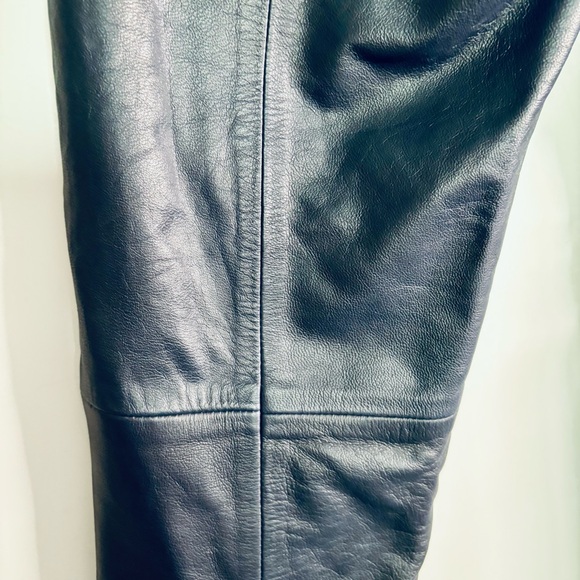 Halogen 100% Leather Navy Pants - Picture 5 of 10